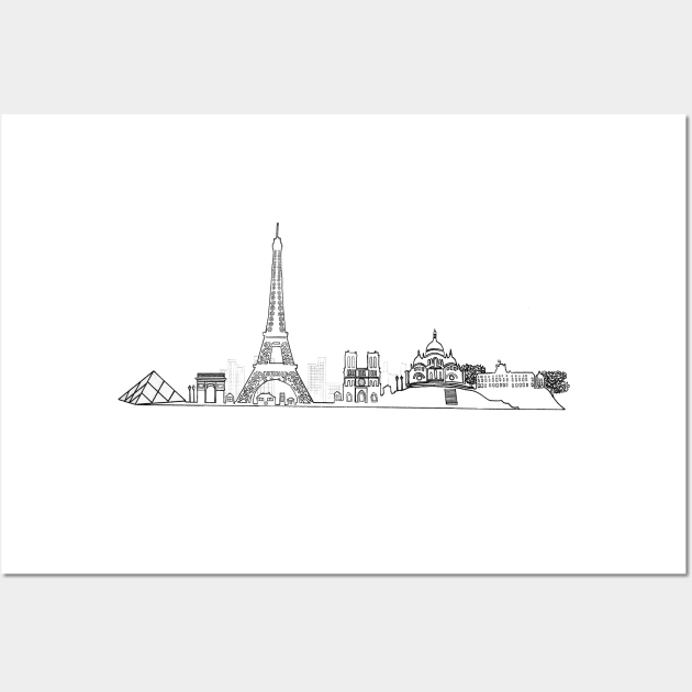 Paris Skyline Wall Art by drknice